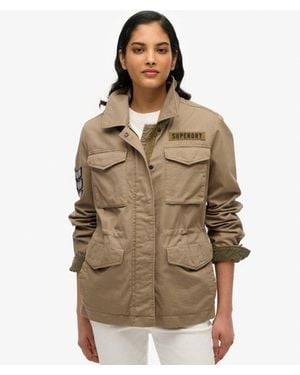 Superdry & Co Classic Embellished M65 Military Jacket - Brown