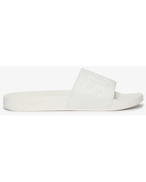 Superdry & Co Code Core Pool Sliders - White