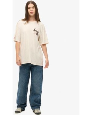Superdry Oversized Lo-fi Punk Graphic T-shirt - Blue