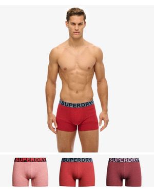 Superdry & Co Organic Cotton Boxer Triple Pack - Red