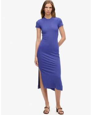 Superdry & Co Midi T-shirt Dress - Blue