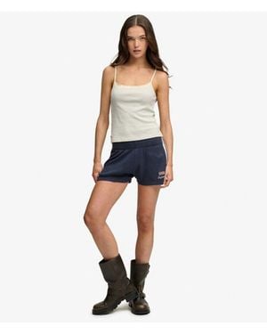 Superdry & Co Athletic Essentials Waffle Retro Shorts - Blue