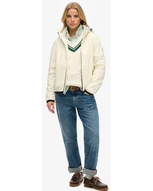 Superdry & Co Hooded Logo Windbreaker Jacket - Blue