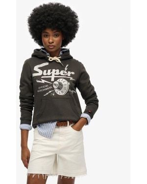 Superdry & Co Band Merch Hoodie - Black