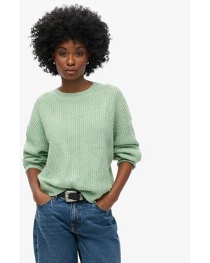 Superdry & Co Brushed Crew Neck Jumper - Green