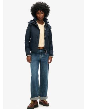 Superdry & Co Pop Zip Hooded Arctic Sd-windcheater Jacket - Blue