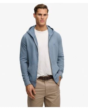 Superdry Homme Sweat À Capuche Zippé Essential Classic Taille - Bleu