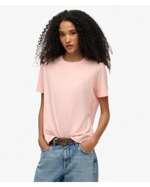 Superdry Essential Logo Embroidered T-shirt - Orange