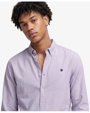 Superdry & Co Preppy Oxford Long Sleeve Shirt - Purple