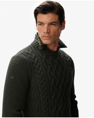 Superdry Jacob Cable Knit Jumper - Black