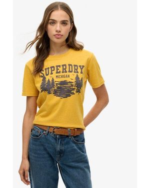 Superdry & Co Lo-fi Outdoor Mono Relaxed T-shirt - Yellow