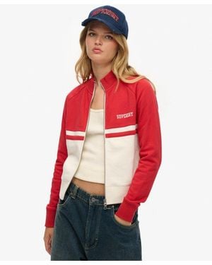 Superdry & Co Athletic Essentials Zip Through Track Top - Red