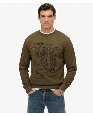 Superdry Tokyo Narrative Loose Sweatshirt - Green