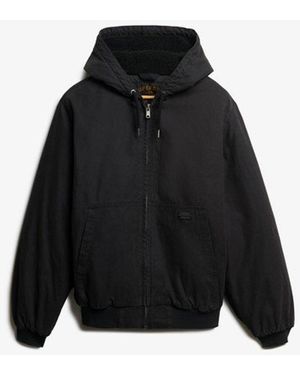 Superdry & Co Canvas Surplus Hooded Jacket - Black