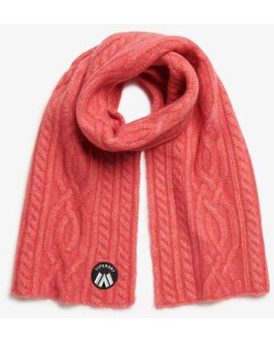 Superdry & Co Cable Luxe Knit Scarf - Red