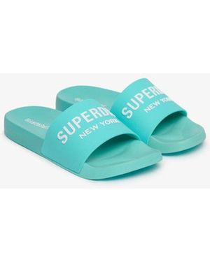 Superdry & Co Core Ombre Pool Sliders - Blue