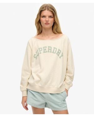 Superdry Athletic Essentials Bardot Crew Sweatshirt - Natural