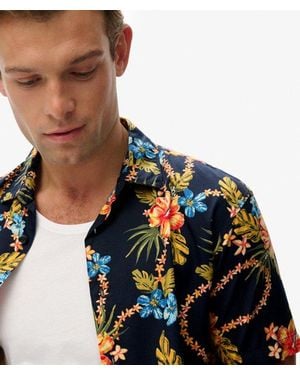 Superdry & Co Hawaiian Printed Shirt - Black