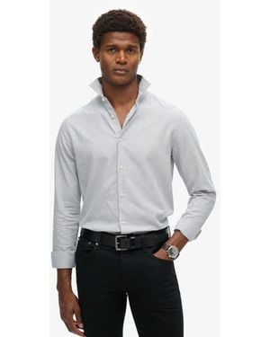 Superdry & Co Long Sleeve Cotton Smart Shirt - Grey