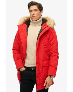 Superdry Everest Parka Coat - Red