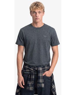 Superdry & Co Essential Stacked Logo Embroidered T-shirt - Blue