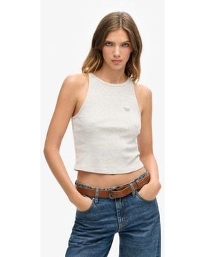 Superdry & Co Essential Logo Racer Vest Top - White