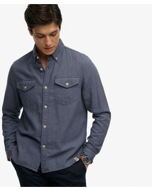 Superdry & Co The Merchant Store- Lite Long Sleeve Shirt - Blue