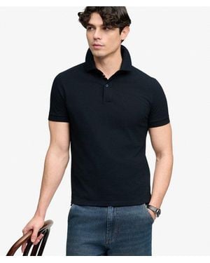 Superdry & Co City Pique Polo Shirt - Black