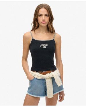Superdry Athletic Essentials Camitopje - Blauw