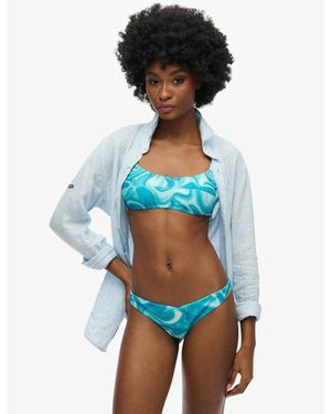 Superdry Printed Cheeky Bikini Bottoms - Blue