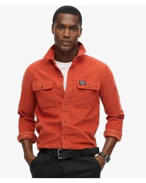 Superdry Trailsman Relaxed Fit Corduroy Shirt - Red