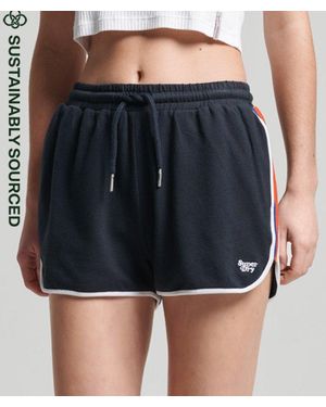 Superdry Organic Cotton Vintage Stripe Racer Shorts - Blue