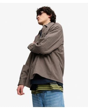 Superdry Bench X & Co Bench Boxy Cotton Overshirt - Grey