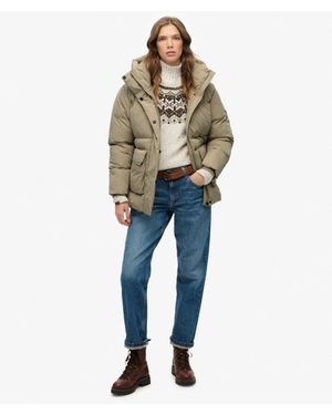 Superdry & Co Short Duvet Puffer Jacket - Blue