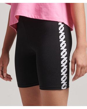 Superdry Elastic Logo Cycle Shorts Black