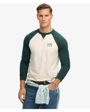 Superdry Vintage Athletic Baseball Top - Grey