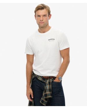 Superdry Homme T-Shirt Coupe Décontractée British Design Taille - Blanc