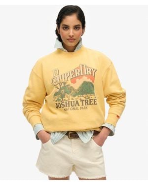 Superdry Souvenir Graphic Loose Crew Sweatshirt - Metallic