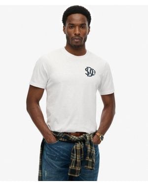 Superdry Homme T-Shirt Décontracté Sd & Co Neon Taille - Blanc