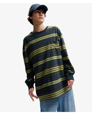 Superdry Bench X & Co Bench Oversized Stripe Long Sleeve Top - Green