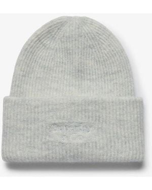 Superdry & Co Heritage Rib Knit Beanie Hat - Grey