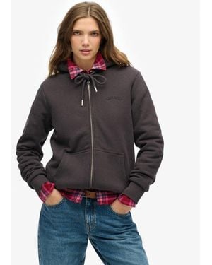 Superdry & Co Borg Lined Zip Hoodie - Grey