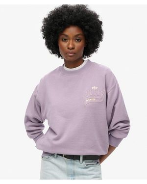 Superdry & Co Luxe Metallic Loose Sweatshirt - Purple