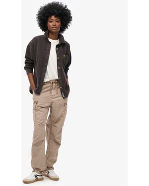 Superdry Low Rise Para Cargo Trousers Size: 30/32 - White