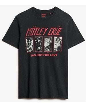 Superdry Mötley Crüe X Limited Edition T-shirt - Black