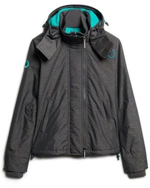 Superdry Pop Zip Hooded Arctic Sd-windcheater Jacket - Black