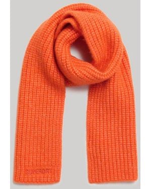 Superdry & Co Essential Ribbed Scarf - Orange