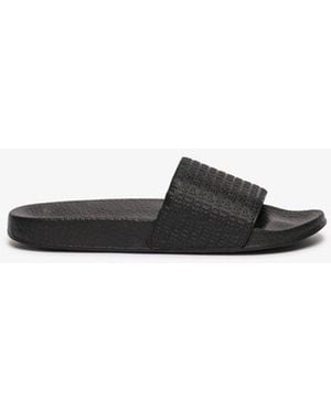 Superdry & Co Monogram Pool Sliders - Black
