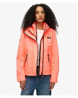 Superdry Hooded Mountain Windbreaker Jacket - Red