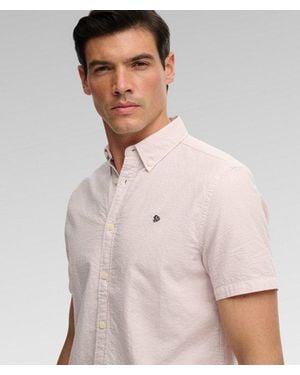 Superdry & Co Classic Seersucker Short Sleeve Shirt - Pink